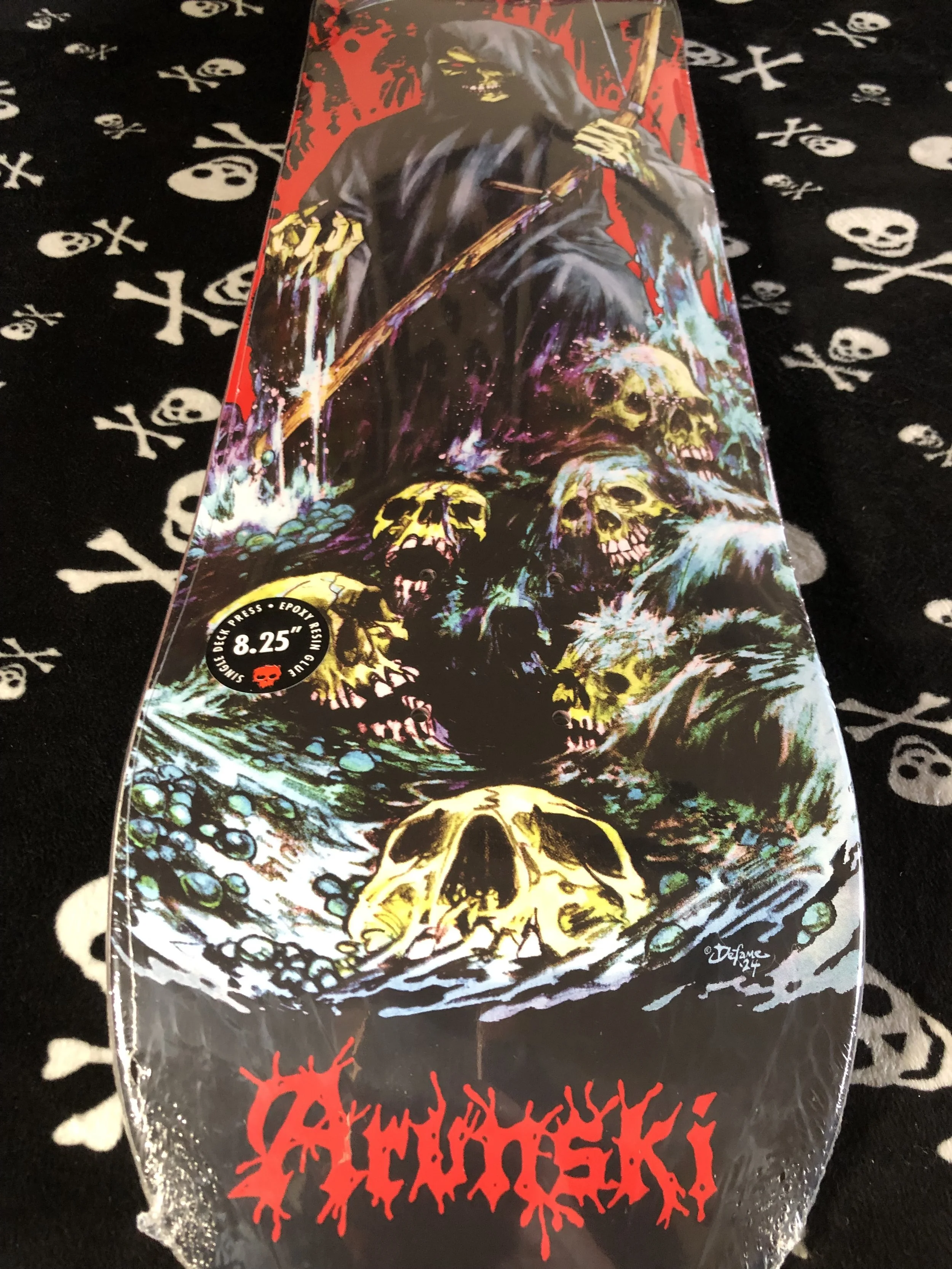 ZERO~ ARUNSKI LIQUID DEATH SKATEBOARD DECK — DEATHGEAR PRODUCTS